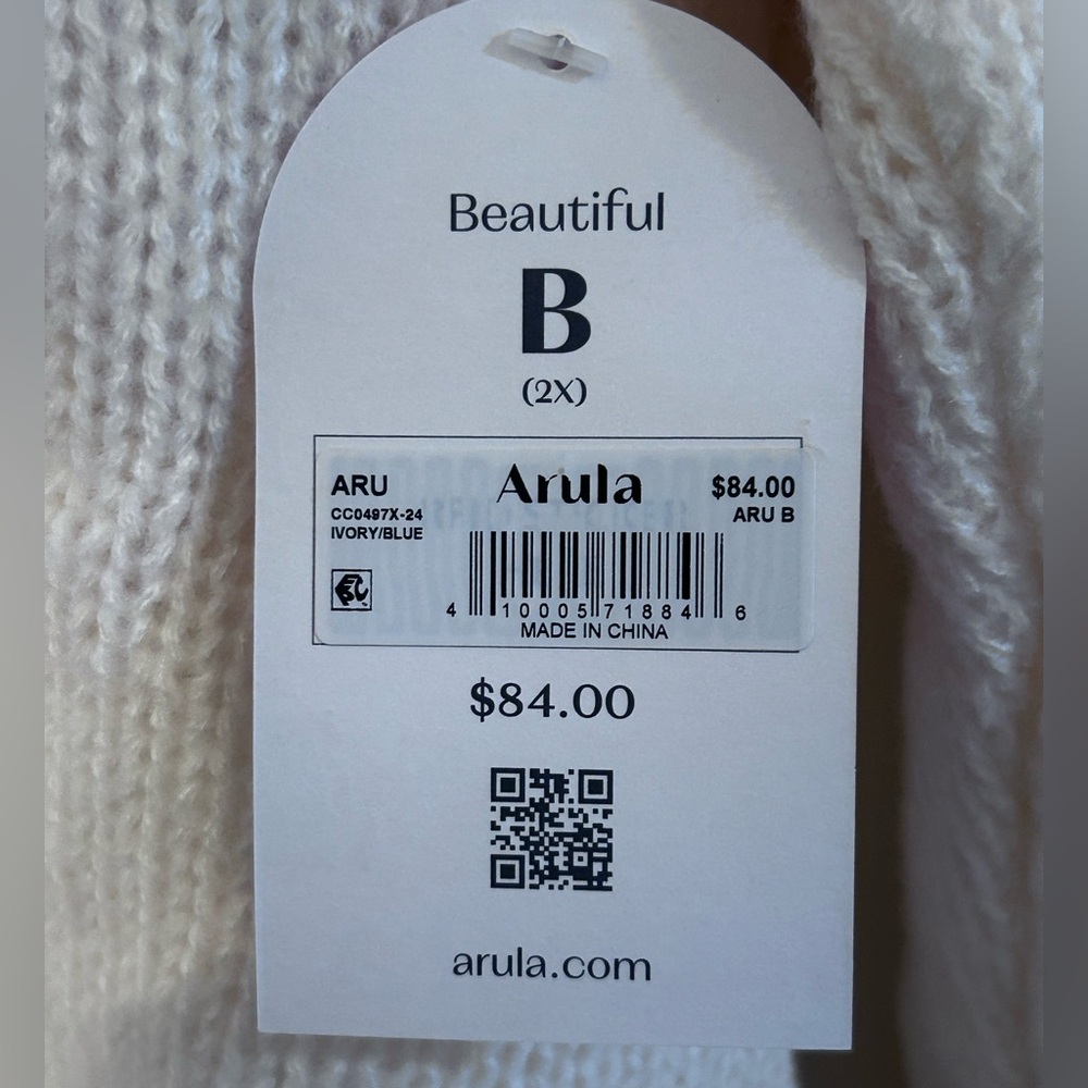 NWT Arula Teagan 3D flower cardigan, Arula size B, 2X - Picture 8 of 9